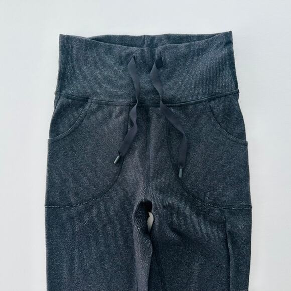 Lululemon Skinny Will Pant Wee Stripe Black Heathered Size 2 Straight Leg Retro - Picture 5 of 10